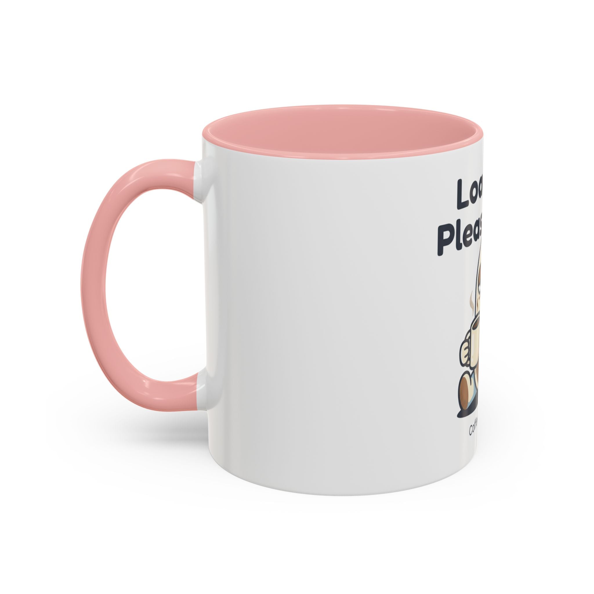 Loading Please Wait Coffee Mug — Cute Tired Character Accent Mug (11/15oz)